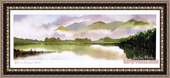 Paul Dene Marlor Mist on Derwent Water Framed Painting