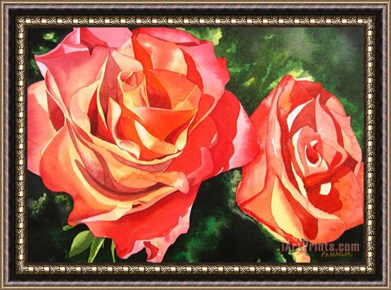 Paul Dene Marlor Red Roses Framed Painting