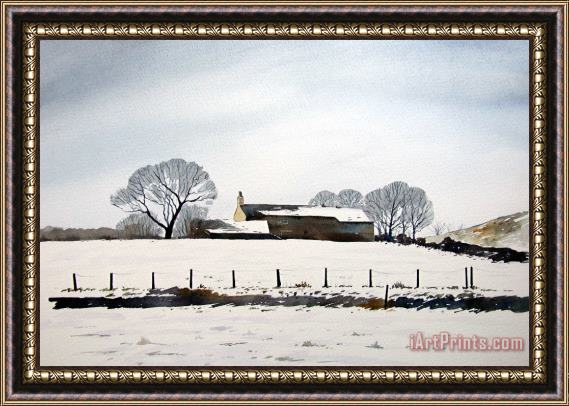 Paul Dene Marlor Snow Scene Barkisland Framed Painting