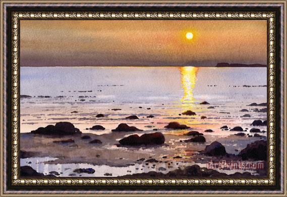 Paul Dene Marlor Sunset over Cara Framed Painting