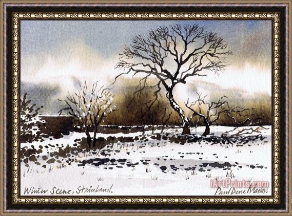 Paul Dene Marlor Winter Scene Stainland Framed Painting