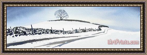 Paul Dene Marlor Winter Snow in the Dales Framed Painting