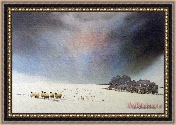 Paul Dene Marlor Winter Snow Swaledale Framed Painting