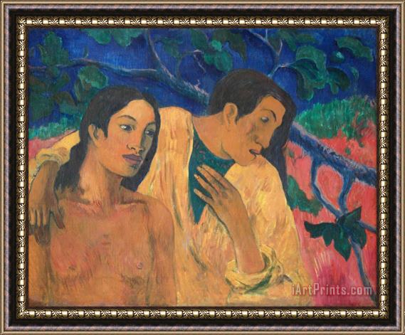 Paul Gauguin Escape Framed Painting