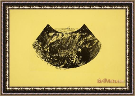 Paul Gauguin Les Drames De La Mer. Une Descente Dans Le Maelstrom Framed Print