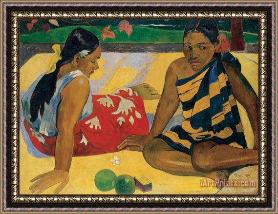 Paul Gauguin Parau Api. What News Framed Painting