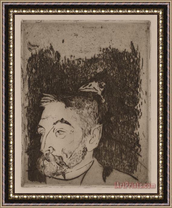 Paul Gauguin Portrait of Stephane Mallarme Framed Painting