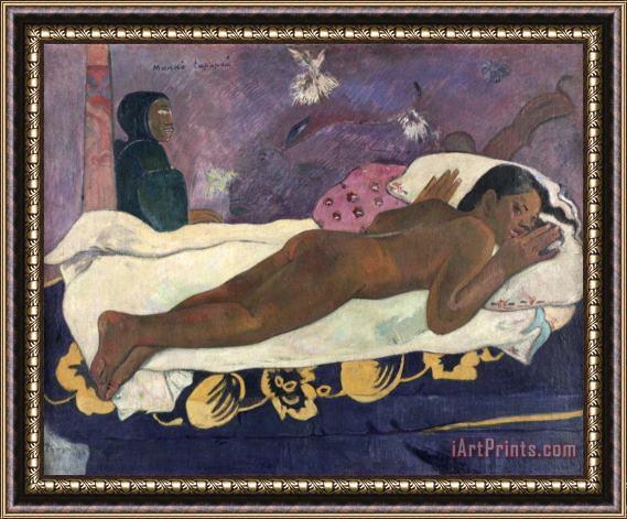 Paul Gauguin Spirit of The Dead Watching Framed Painting