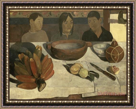 Paul Gauguin The Meal (the Bananas) Framed Painting