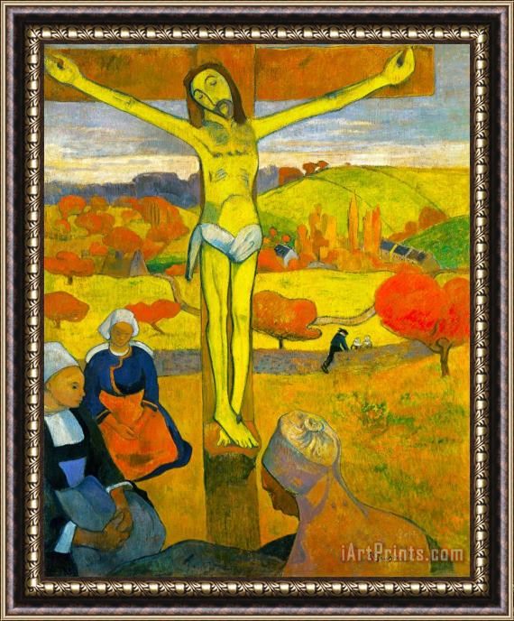 Paul Gauguin The Yellow Christ Framed Painting