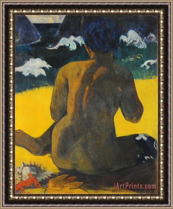 Paul Gauguin Vahine No Te Miti (femme a La Mer) Framed Painting
