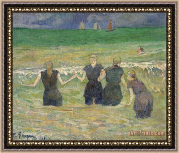 Paul Gauguin Women Bathing Framed Painting