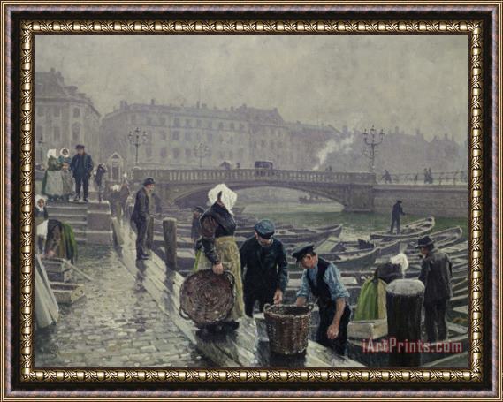 Paul Gustave Fischer Ved Gammel Strand Framed Painting
