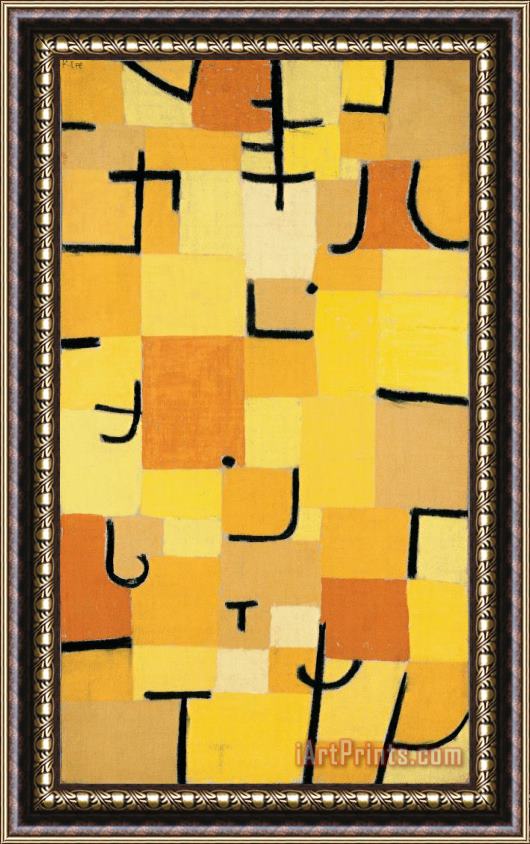 Paul Klee Characters in Yellow 1937 Framed Painting