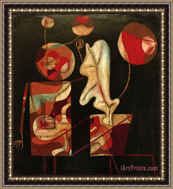 Paul Klee Marionetten Bunt Auf Schwarz Marionettes Colour on Black 1930 Framed Print