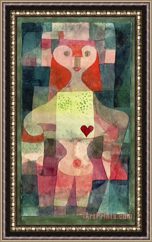Paul Klee Queen of Hearts Herzdame 1922 Framed Print