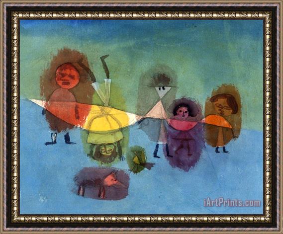 Paul Klee Small Children Kindergruppe Framed Painting