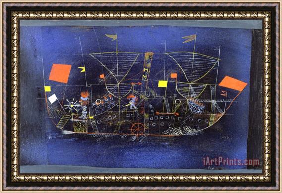 Paul Klee The Adventure Ship 1927 Framed Print