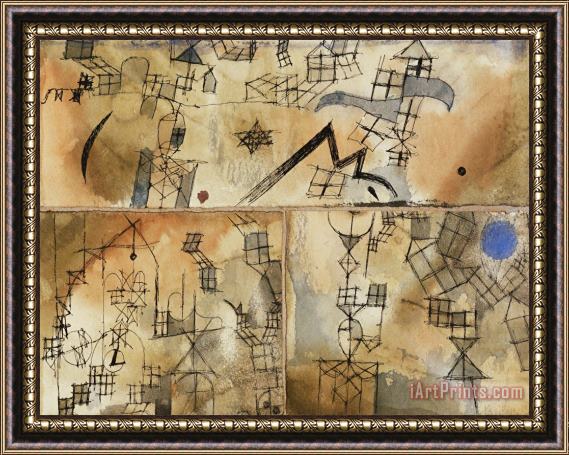 Paul Klee Three Part Composition Framed Print