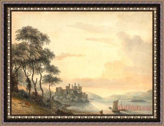 Paul Sandby Conway Castle Framed Painting