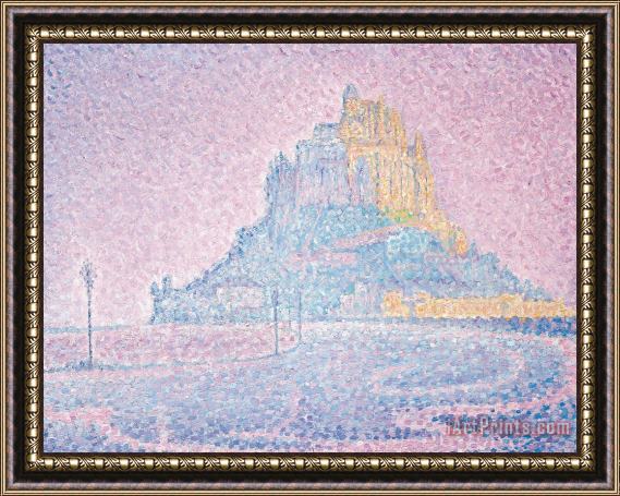 Paul Signac Mount Saint Michel Fog And Sun Framed Print