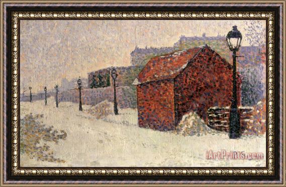 Paul Signac Snow Butte Montmartre Framed Painting