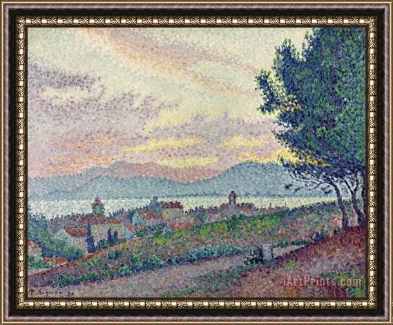 Paul Signac St Tropez Pinewood Framed Painting