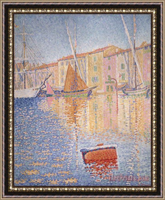 Paul Signac The Red Buoy Framed Painting