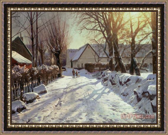 Peder Monsted The Road Home Framed Painting