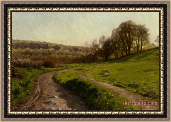 Peder Mork Monsted A Country Field Framed Painting