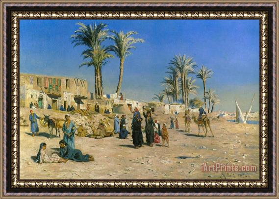 Peder Mork Monsted On The Outskirts of Cairo Framed Painting