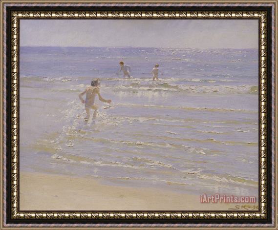 Peder Severin Kroyer Boys Swimming Framed Print
