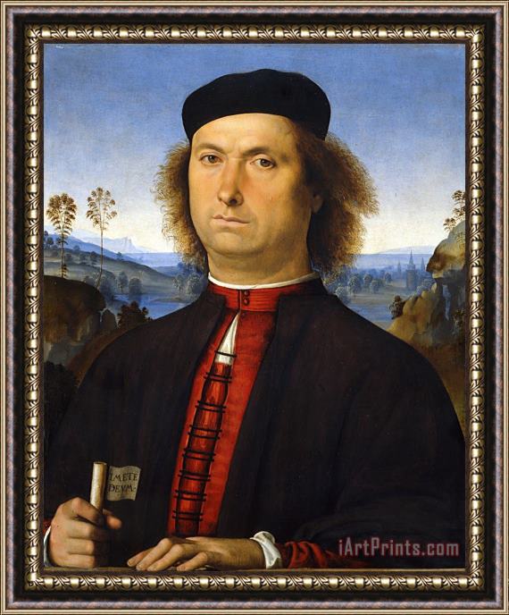 Perugino Portrait of Francesco Delle Opere Framed Print