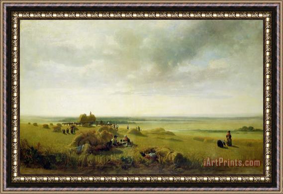 Peter de Wint A Corn Field Framed Painting
