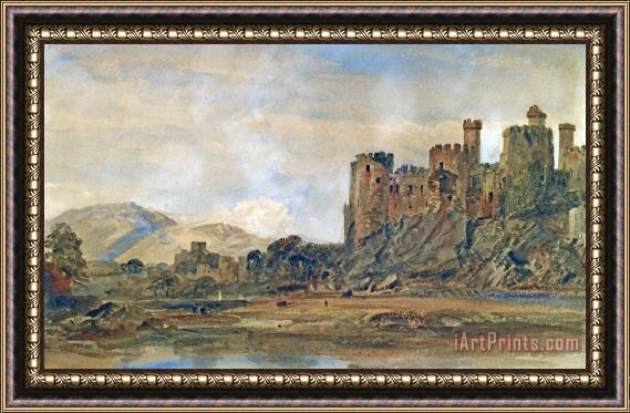 Peter de Wint Conway Castle Framed Painting