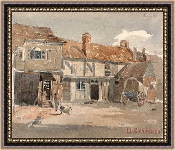 Peter de Wint Houses at Kingston on The Thames Framed Painting