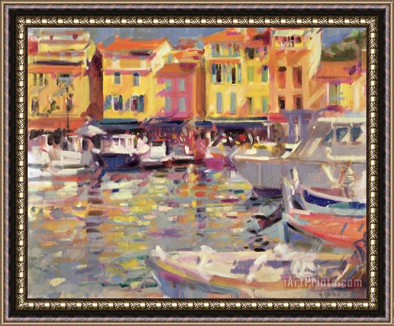 Peter Graham Harbor at Cassis Framed Painting