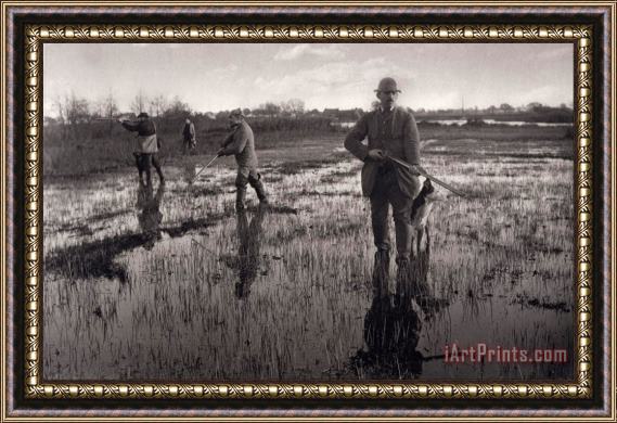Peter Henry Emerson Snipe Shooting From The Series Life And Landscape on The Norfolk Broads, 1886, Plate X Framed Print