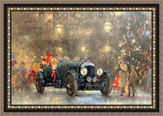 Peter Miller Christmas Bentley Framed Print