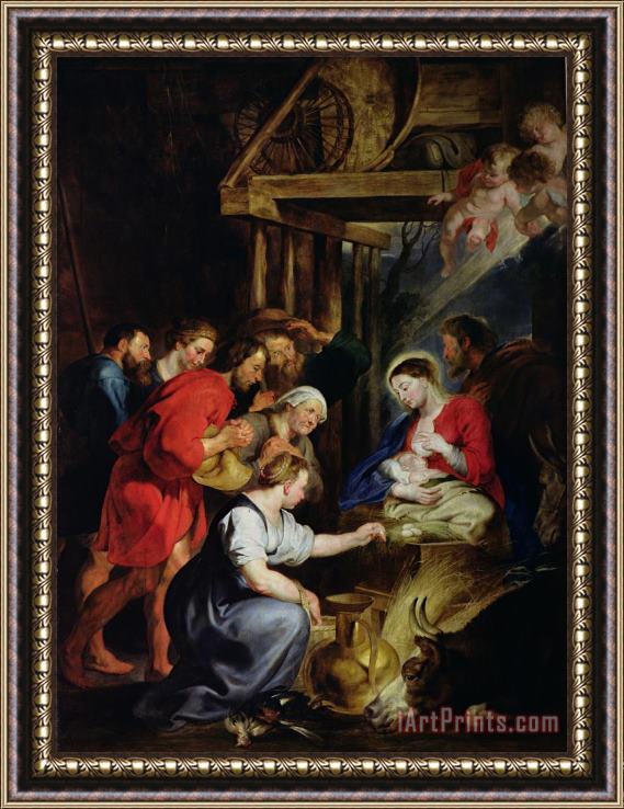 Peter Paul Rubens Adoration of The Shepherds Framed Painting