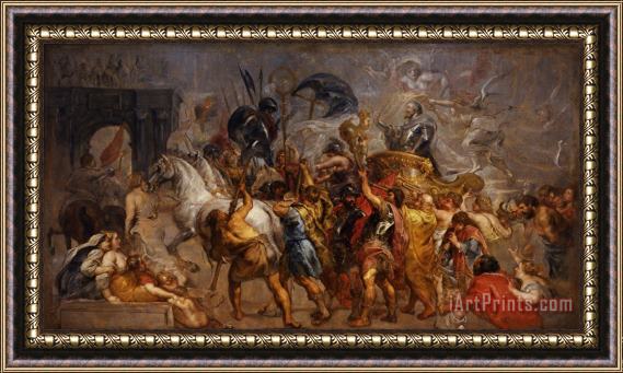 Peter Paul Rubens Ingresso Trionfale Di Enrico IV a Parigi Framed Print