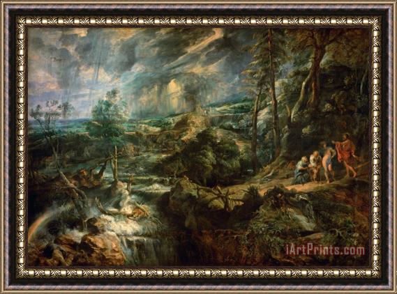 Peter Paul Rubens Landscape with Philemon And Baucis Framed Painting