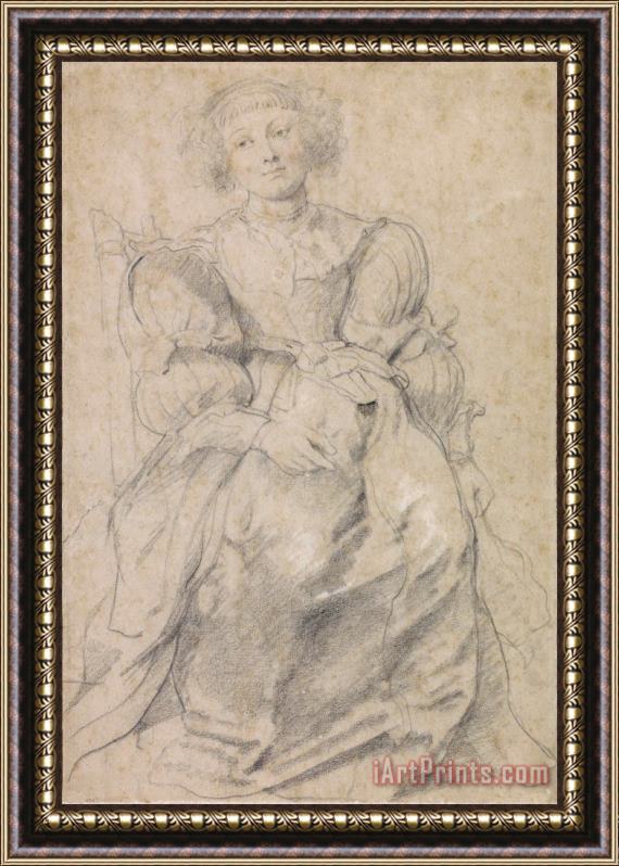 Peter Paul Rubens Portrait of Helene Fourment Framed Print