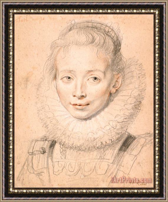Peter Paul Rubens Rubens's Daughter Clara Serena (so Named Maid of Honor of Infanta Isabella) C. 1623 Framed Print