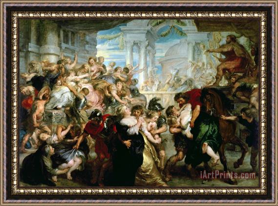 Peter Paul Rubens The Rape of the Sabine Women Framed Painting