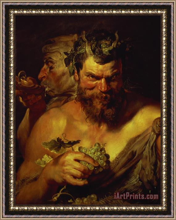 Peter Paul Rubens Two Satyrs Framed Painting