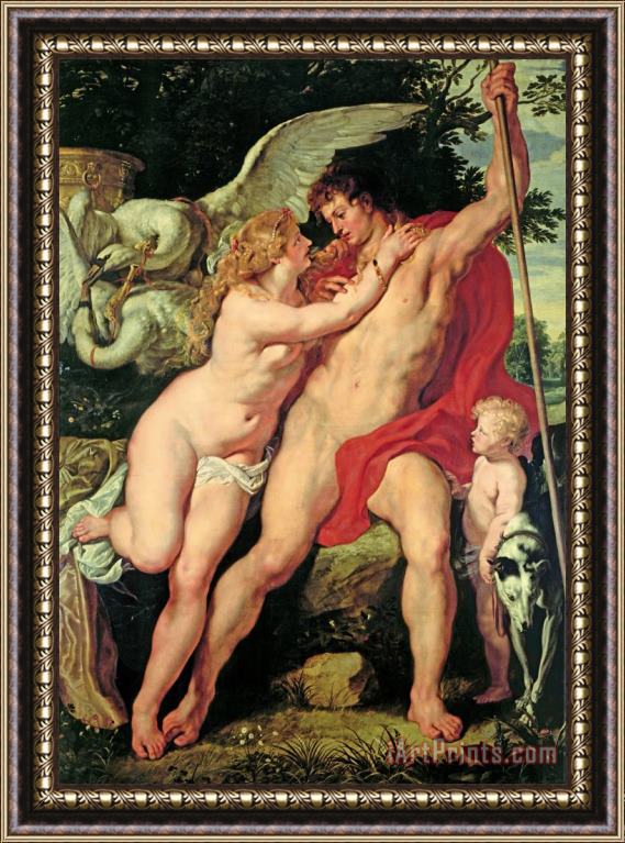 Peter Paul Rubens Venus And Adonis Framed Print