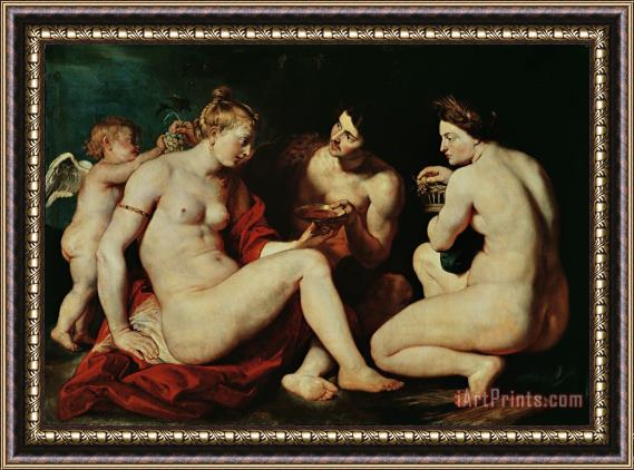 Peter Paul Rubens Venus, Cupid, Bacchus And Ceres Framed Painting