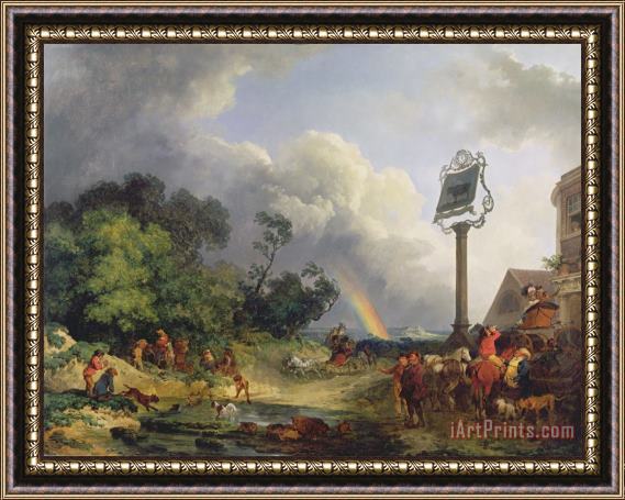 Philip James de Loutherbourg The Rainbow Framed Painting