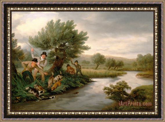 Philip Reinagle Spearing The Otter Framed Painting